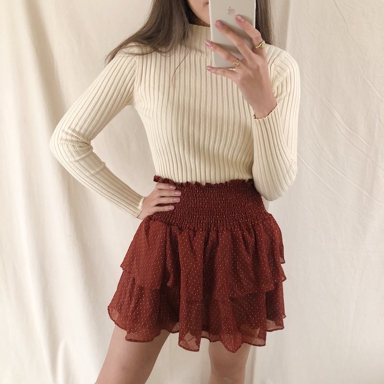 Myla Dots Skirt / Rust