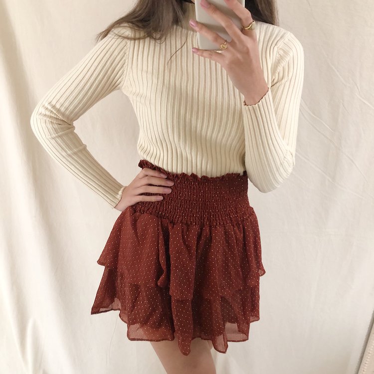 Myla Dots Skirt / Rust