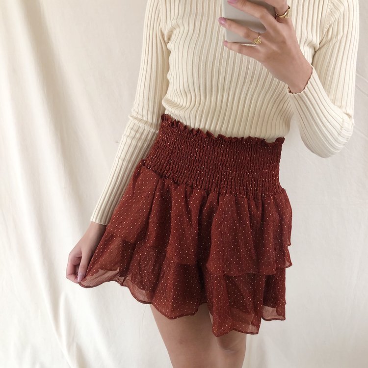 Myla Dots Skirt / Rust