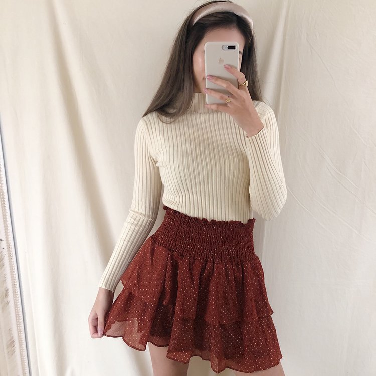 Myla Dots Skirt / Rust