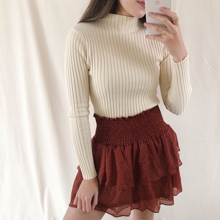 Myla Dots Skirt / Rust