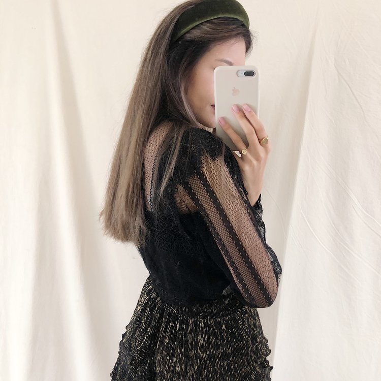 Dunya Lace Top / Black