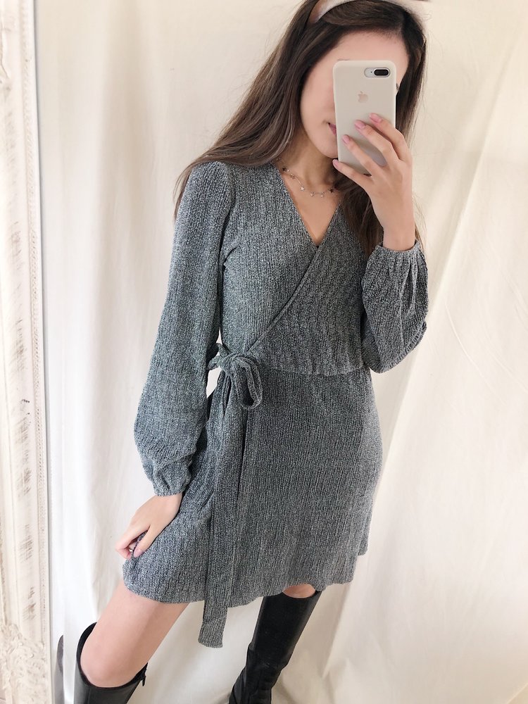 Nini Glitter Dress  / Silver