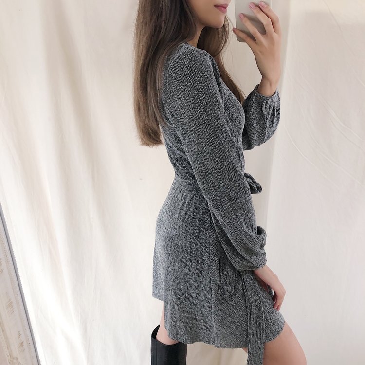 Nini Glitter Dress  / Silver