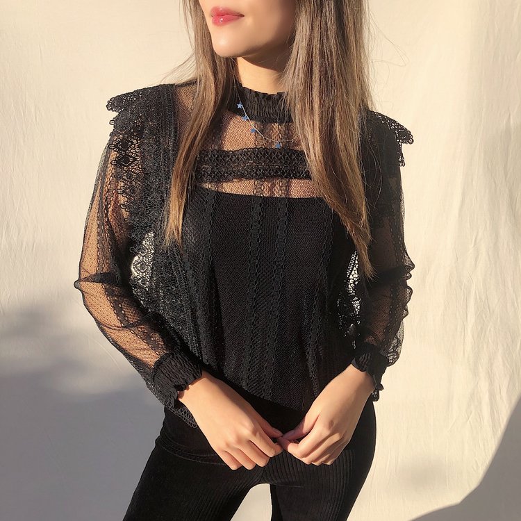 Dunya Lace Top / Black