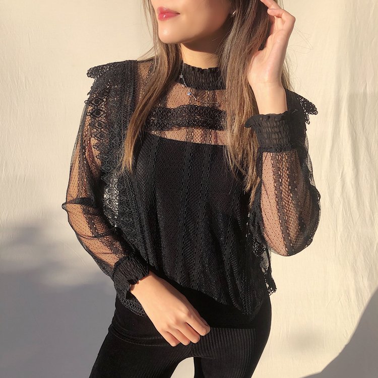 Dunya Lace Top / Black