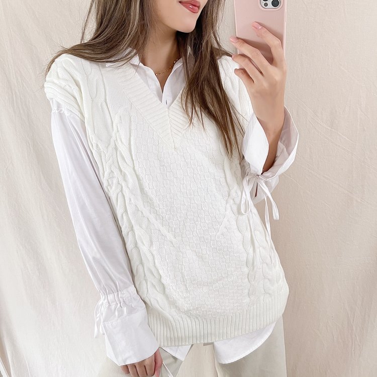 Amelie Cable Knit Spencer / Off white
