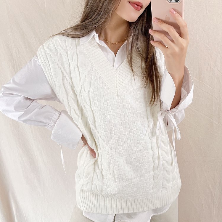 Amelie Cable Knit Spencer / Off white