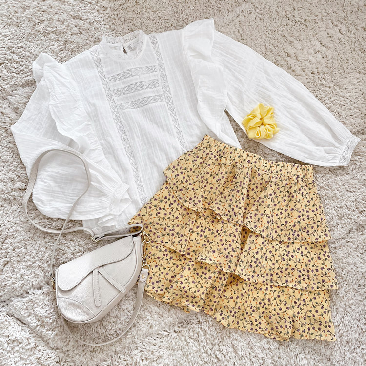 Dante Flower Skirt / Yellow