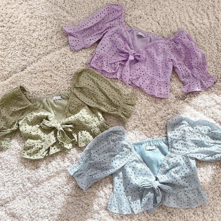 Romilly Tie Front Top / Lilac