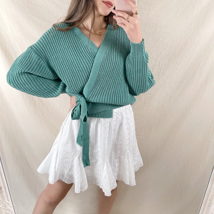 Alicia Embroidered Skirt / White