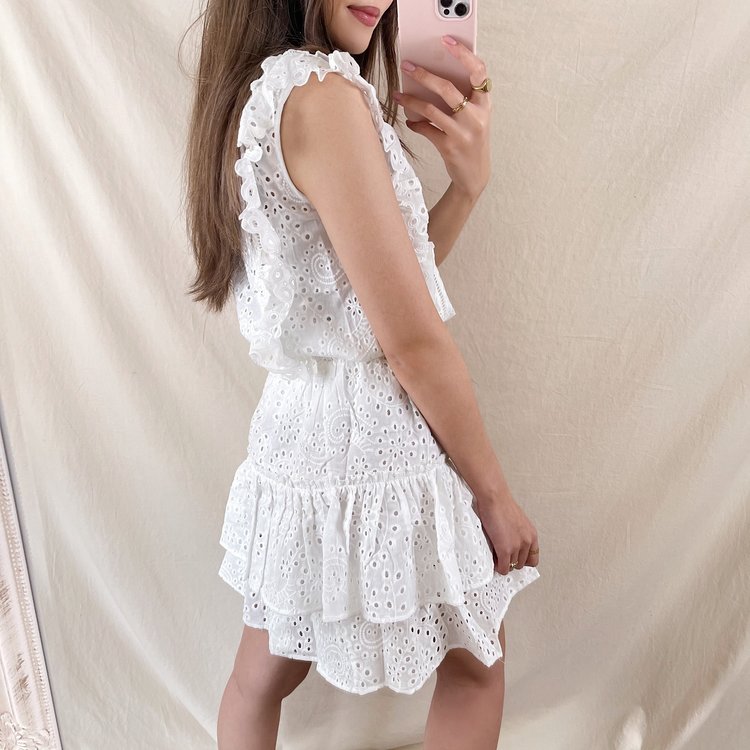 Gaia Embroidered Set / White