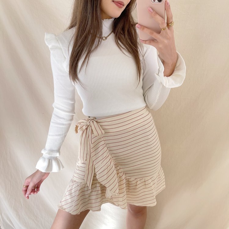 Ruri Striped Skirt / Light Yellow