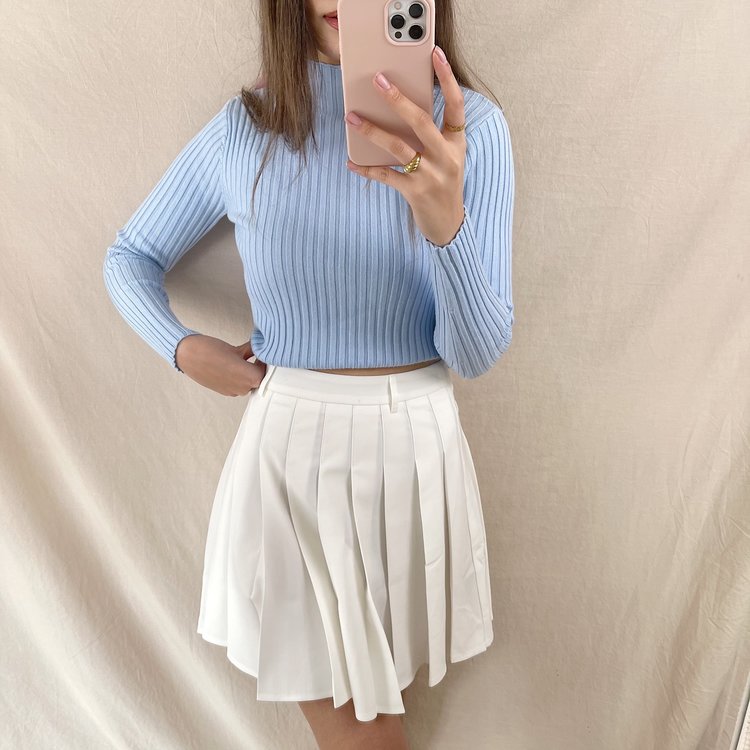 Seori Pleated Tennis Skirt / White