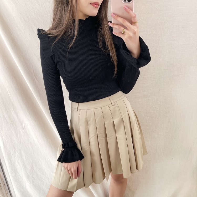 Seori Pleated Tennis Skirt / Beige