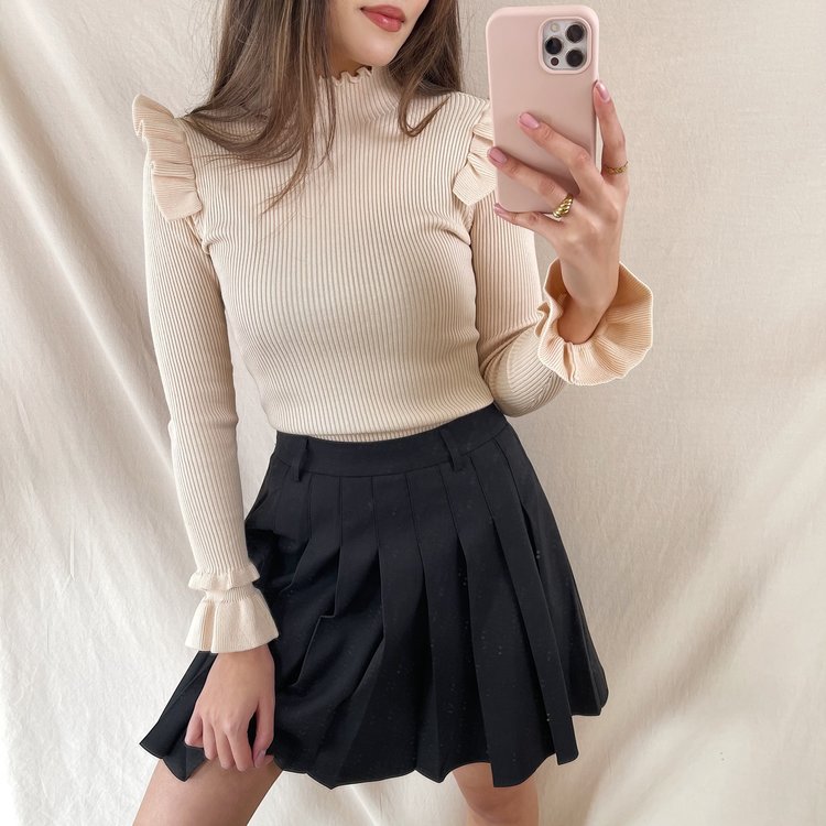 Seori Pleated Tennis Skirt / Black