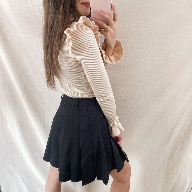 Seori Pleated Tennis Skirt / Black