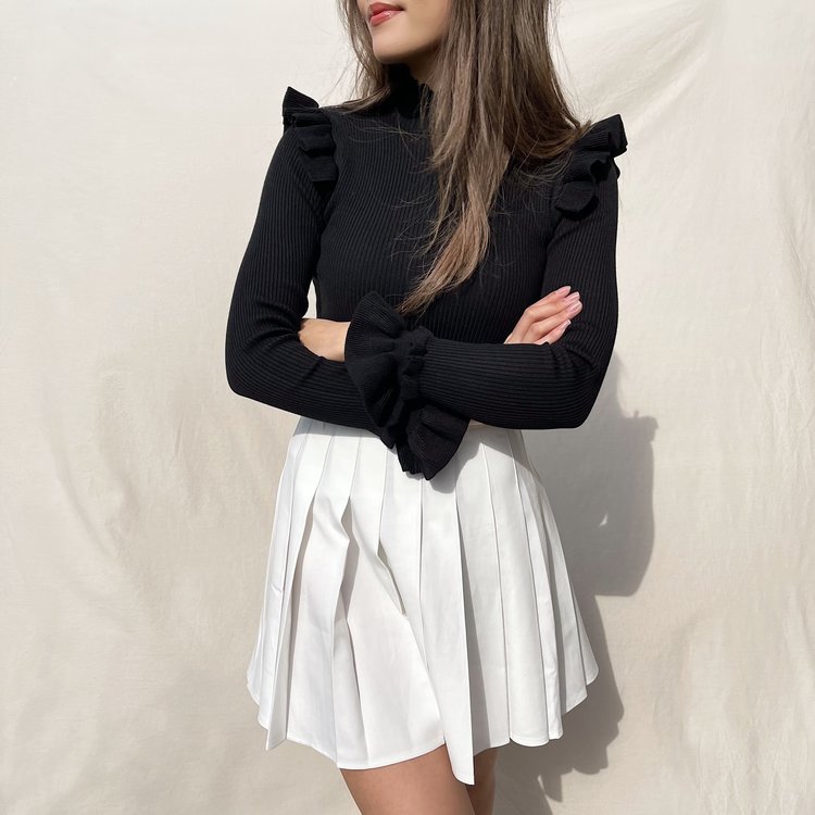 Seori Pleated Tennis Skirt / White