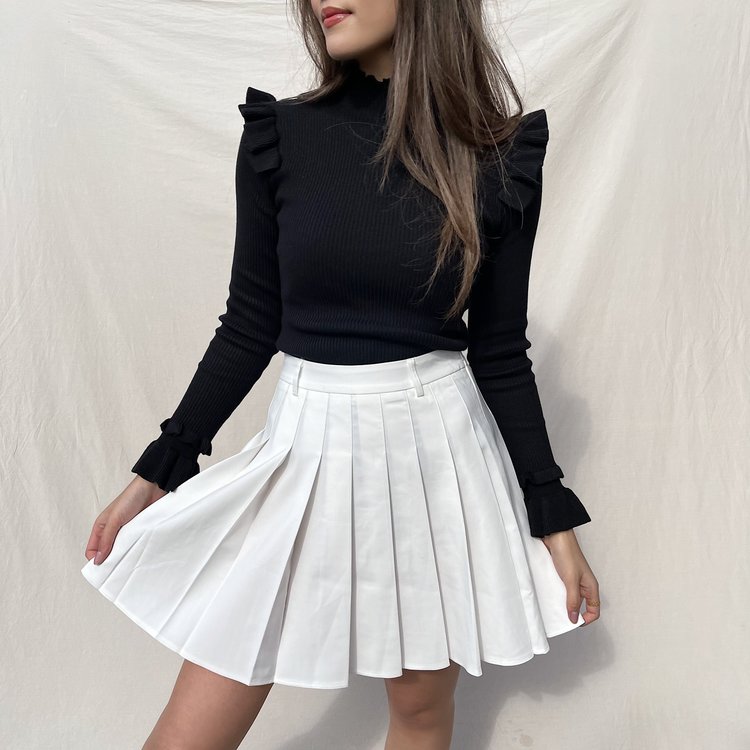 Seori Pleated Tennis Skirt / White