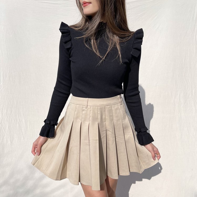 Seori Pleated Tennis Skirt / Beige