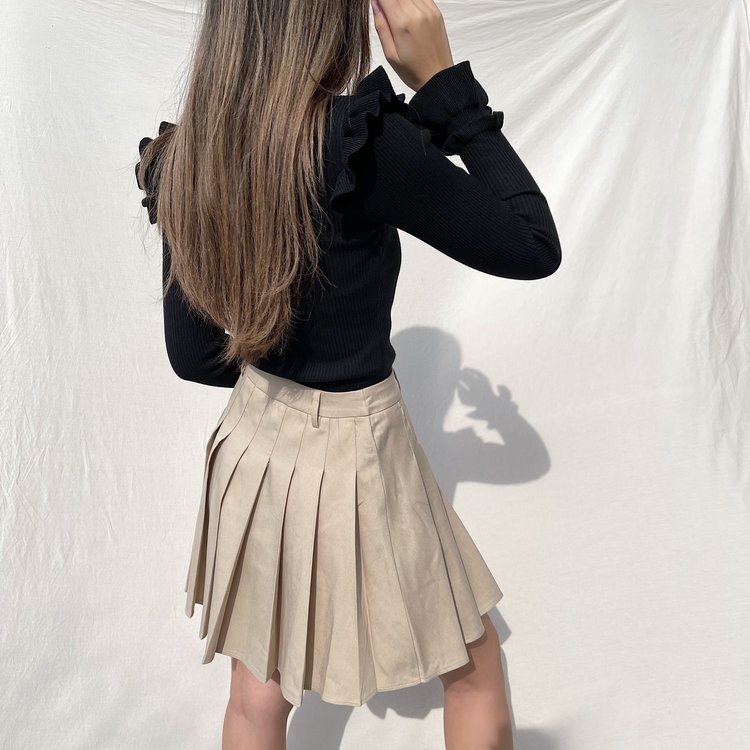 Seori Pleated Tennis Skirt / Beige