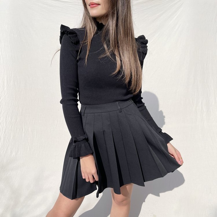 Seori Pleated Tennis Skirt / Black