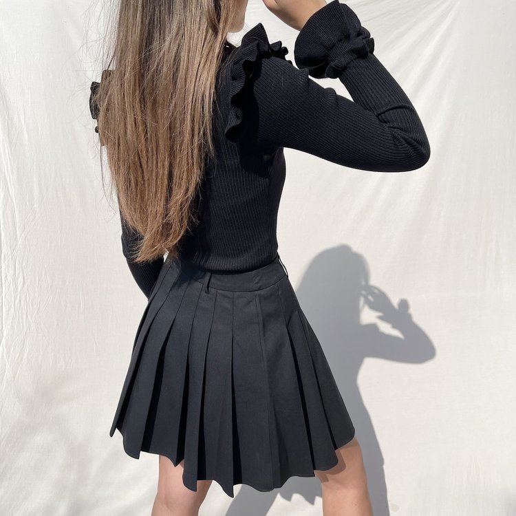 Seori Pleated Tennis Skirt / Black