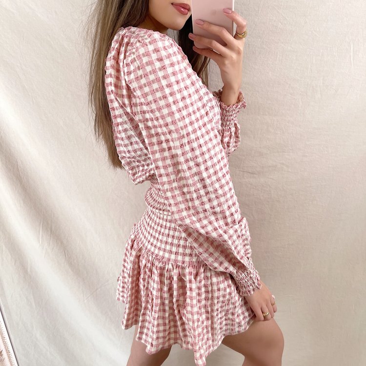 Rosetta Vichy Skirt / Pink