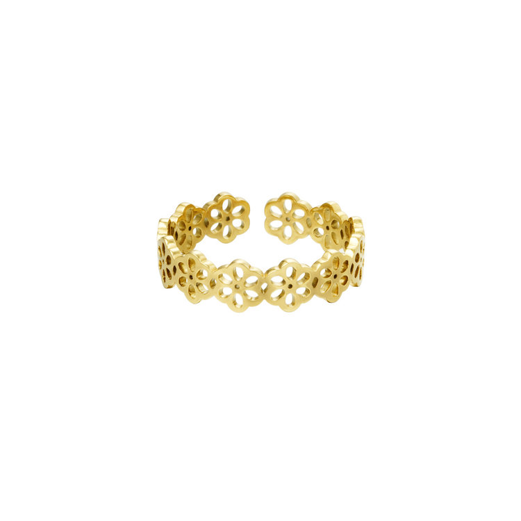 Gold Field Of Flowers Ring