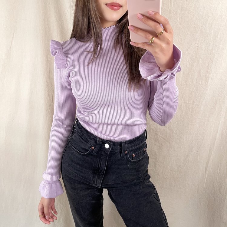 Marisa Ruffle Knit / Lilac