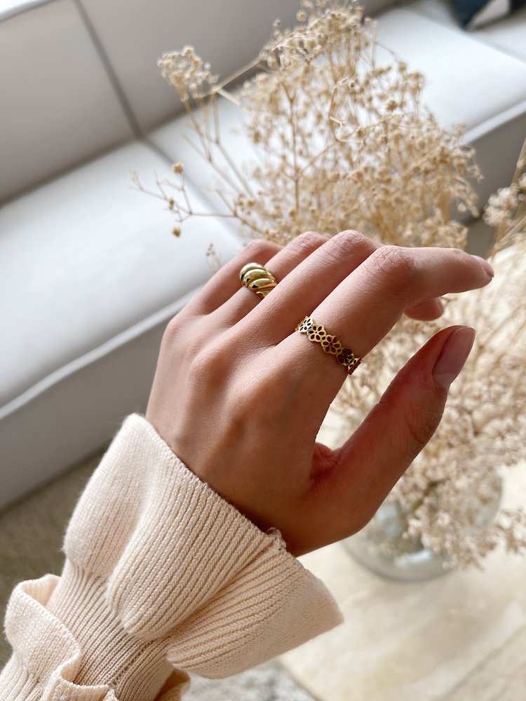 Gold Field Of Flowers Ring