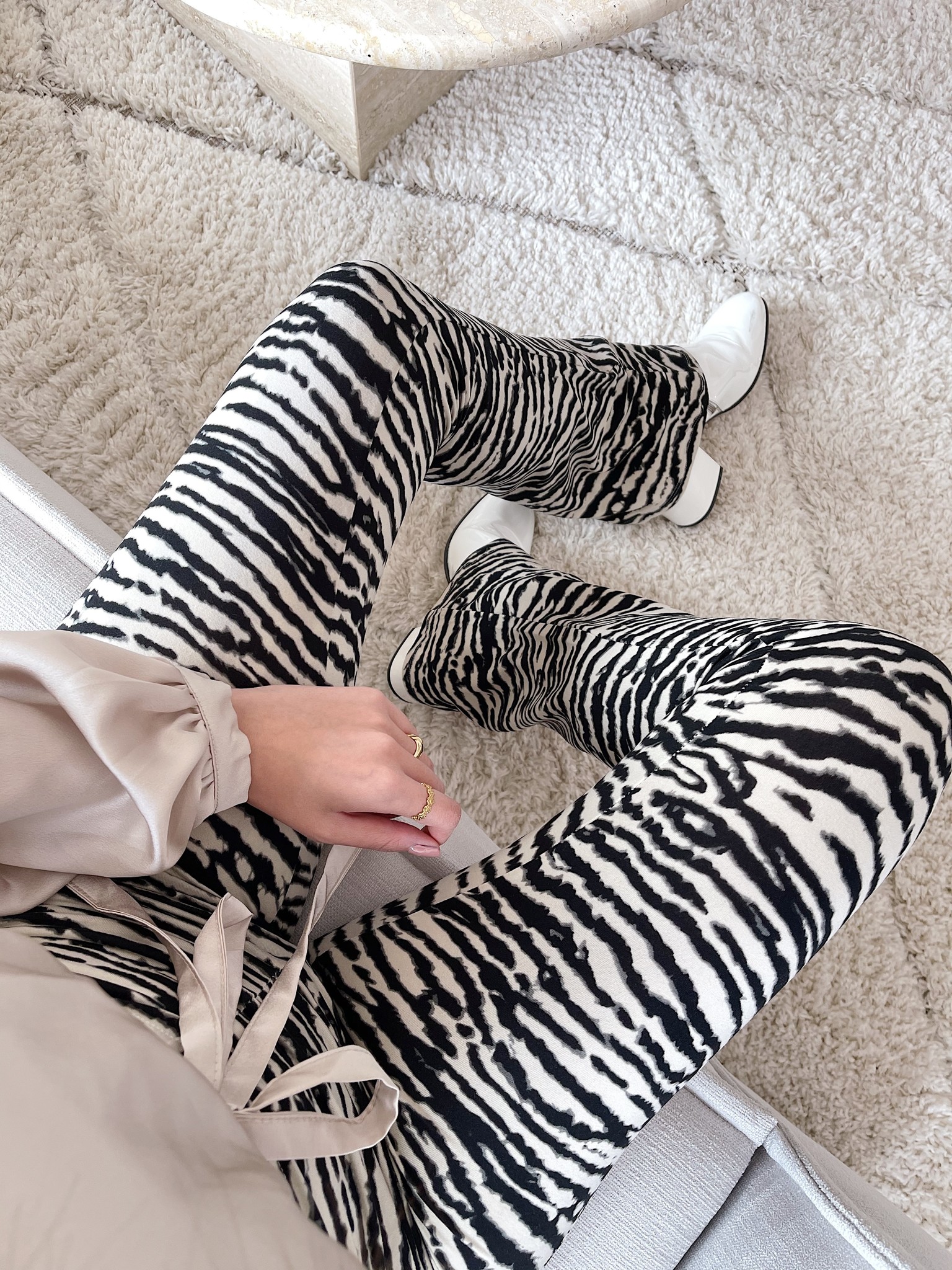 Nouk Zebra Flared Leggings - Hello My Love