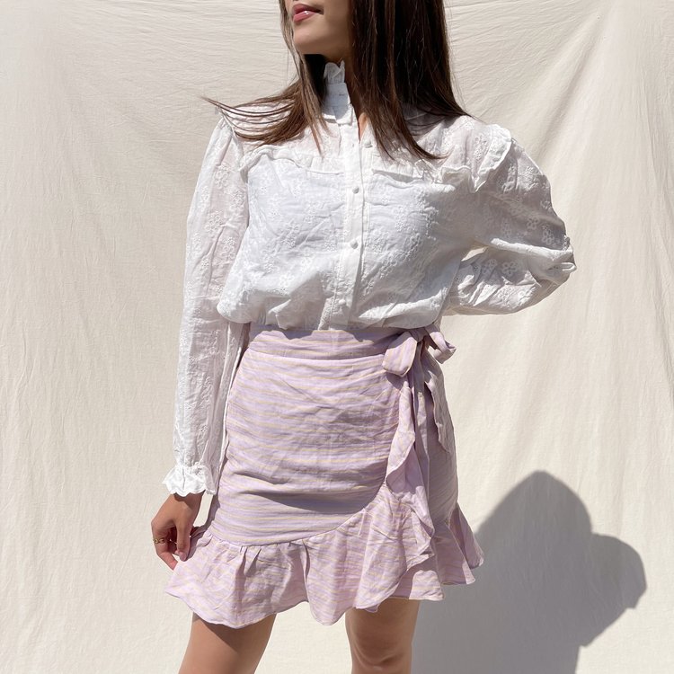 Ruri Striped Skirt / Lilac