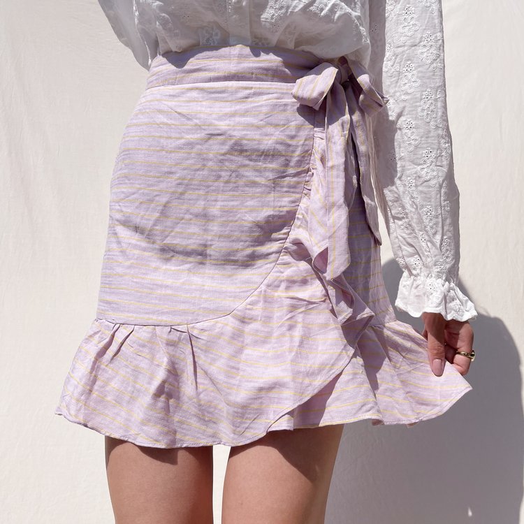 Ruri Striped Skirt / Lilac