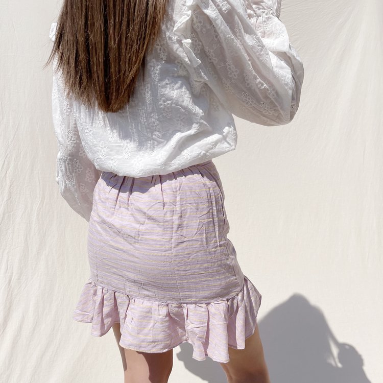 Ruri Striped Skirt / Lilac