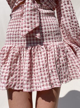 Rosetta Vichy Skirt / Pink