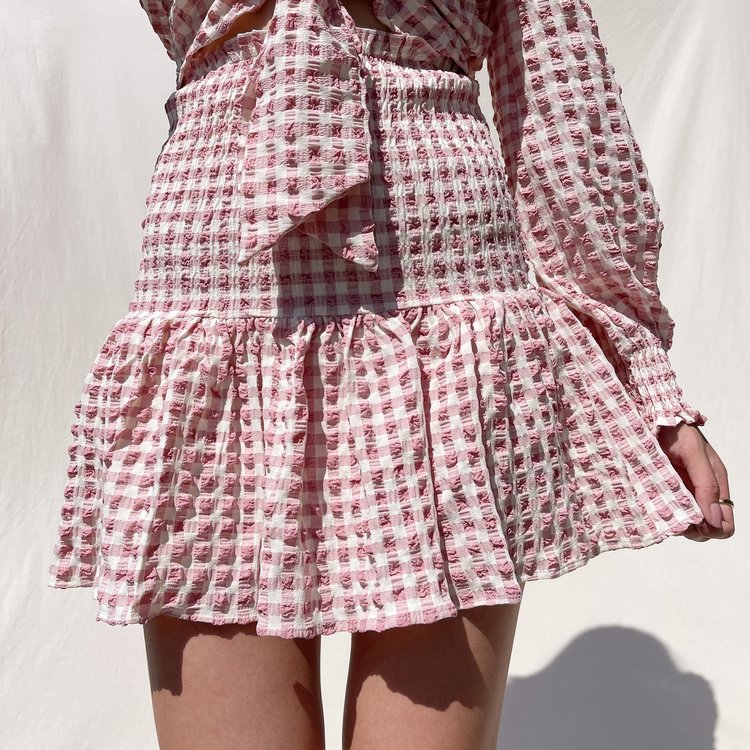 Rosetta Vichy Skirt / Pink