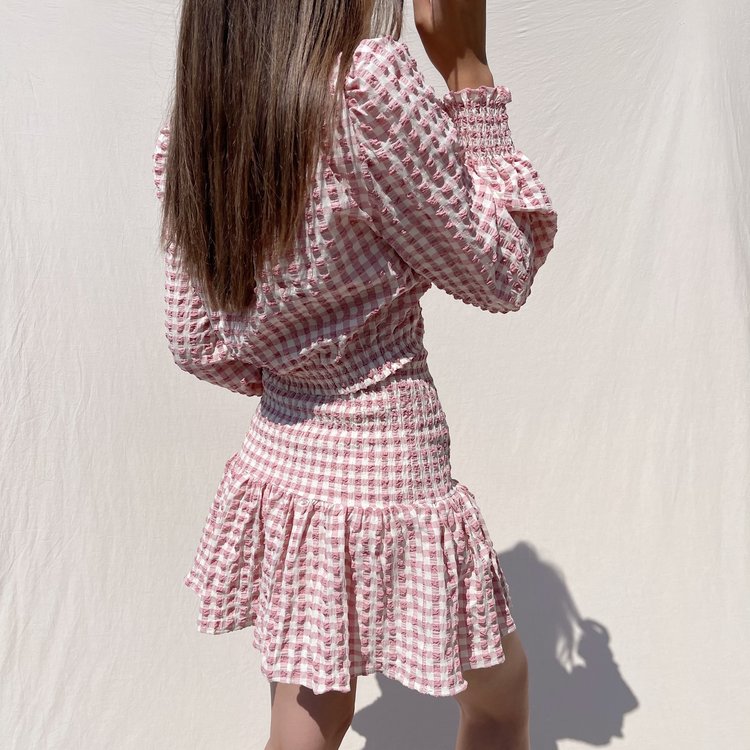 Rosetta Vichy Crop Top / Pink