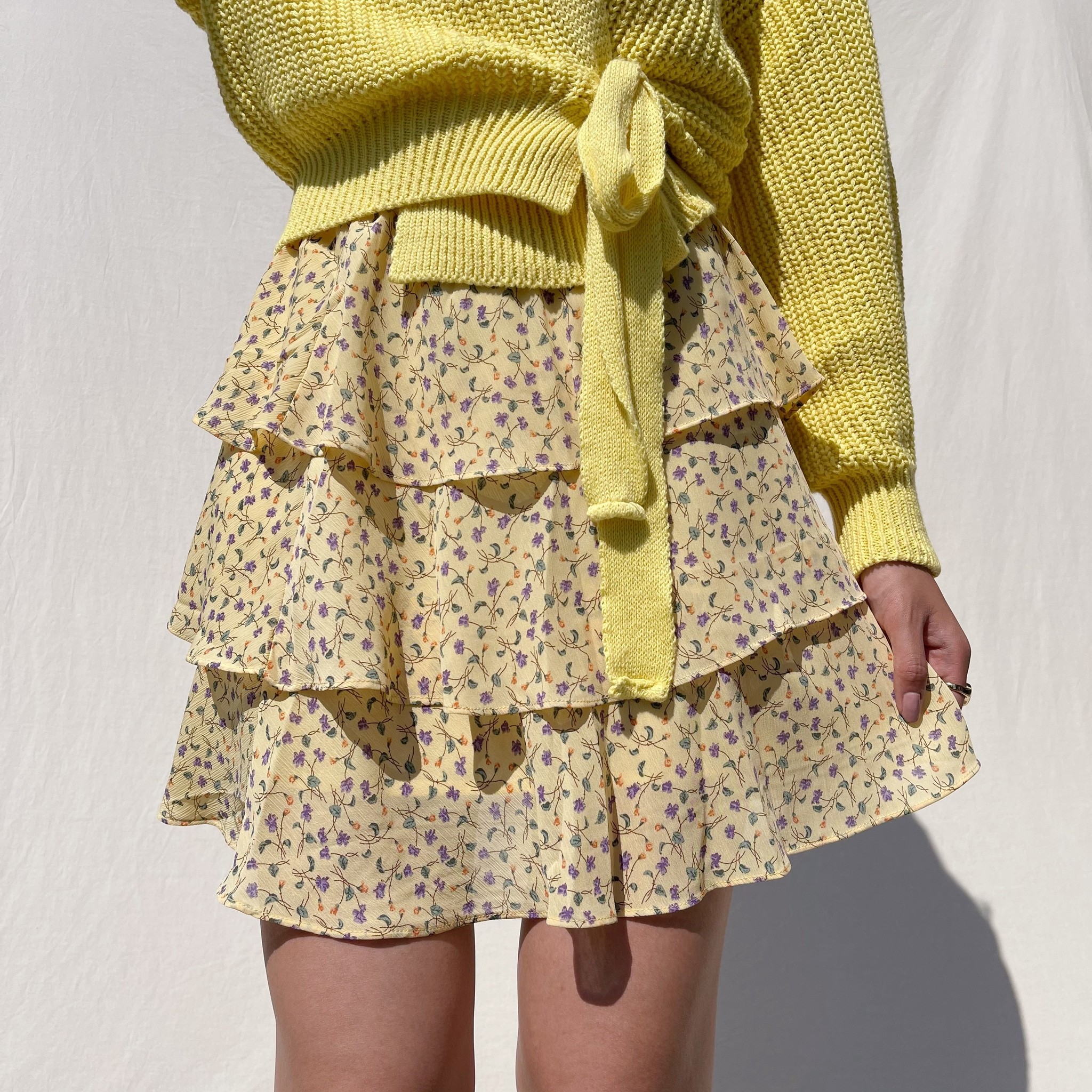 Dante Flower Skirt / Yellow
