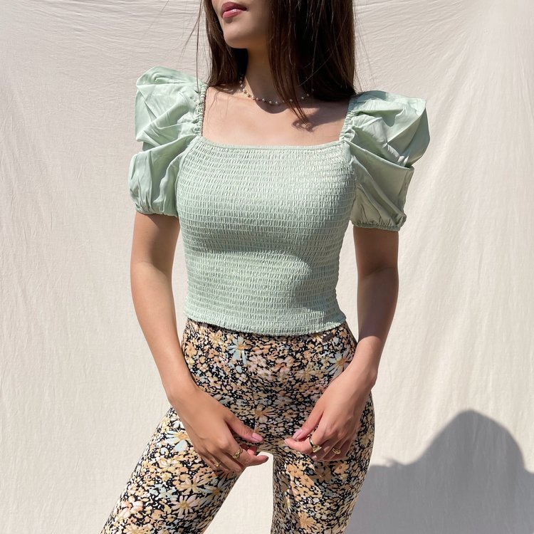 Odette Smock Top / Green