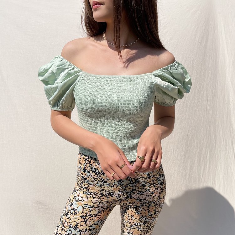 Odette Smock Top / Green