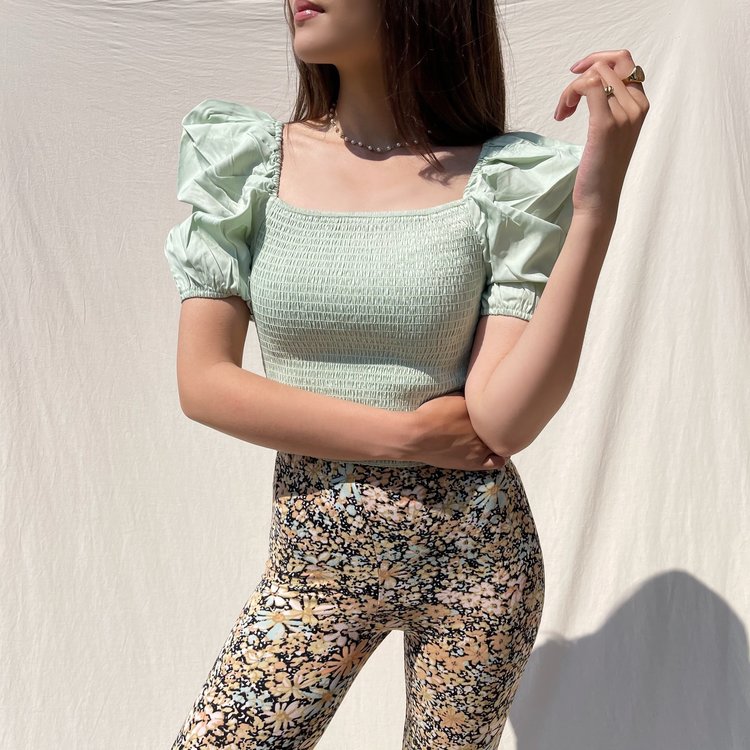 Odette Smock Top / Green