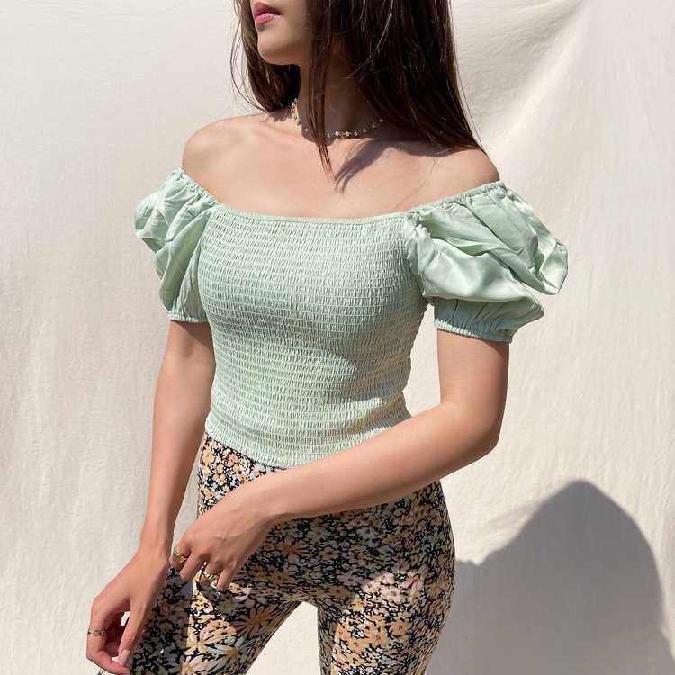 Odette Smock Top / Green