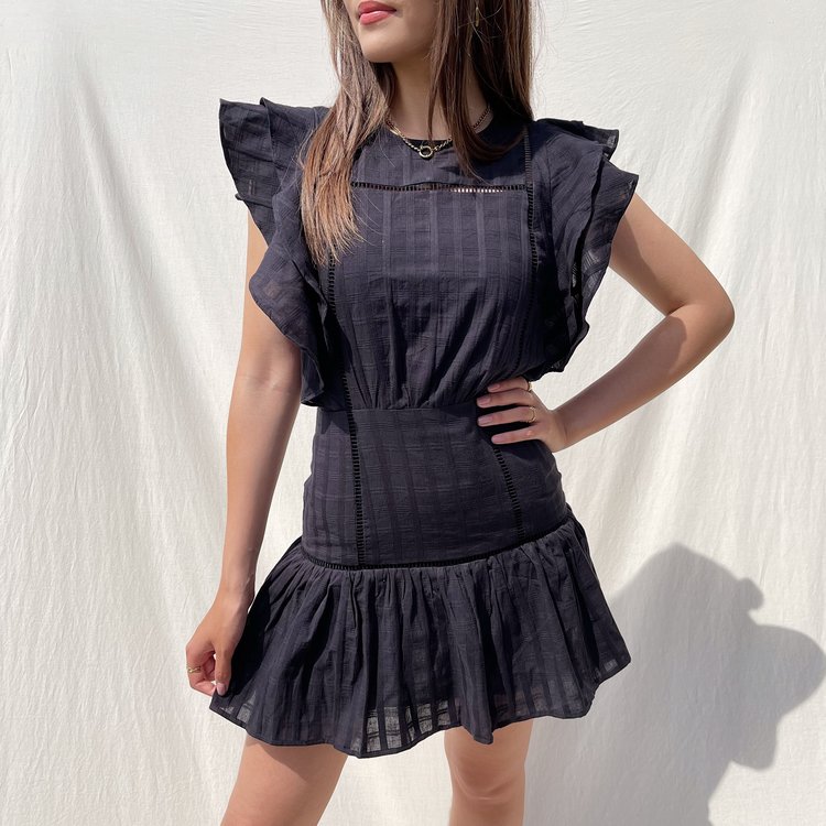 Noella Ruffle Dress / Black