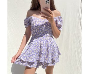Haruna Flower Playsuit / Lilac - Hello My Love