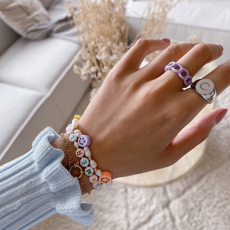 Candy Chain Ring / Lilac