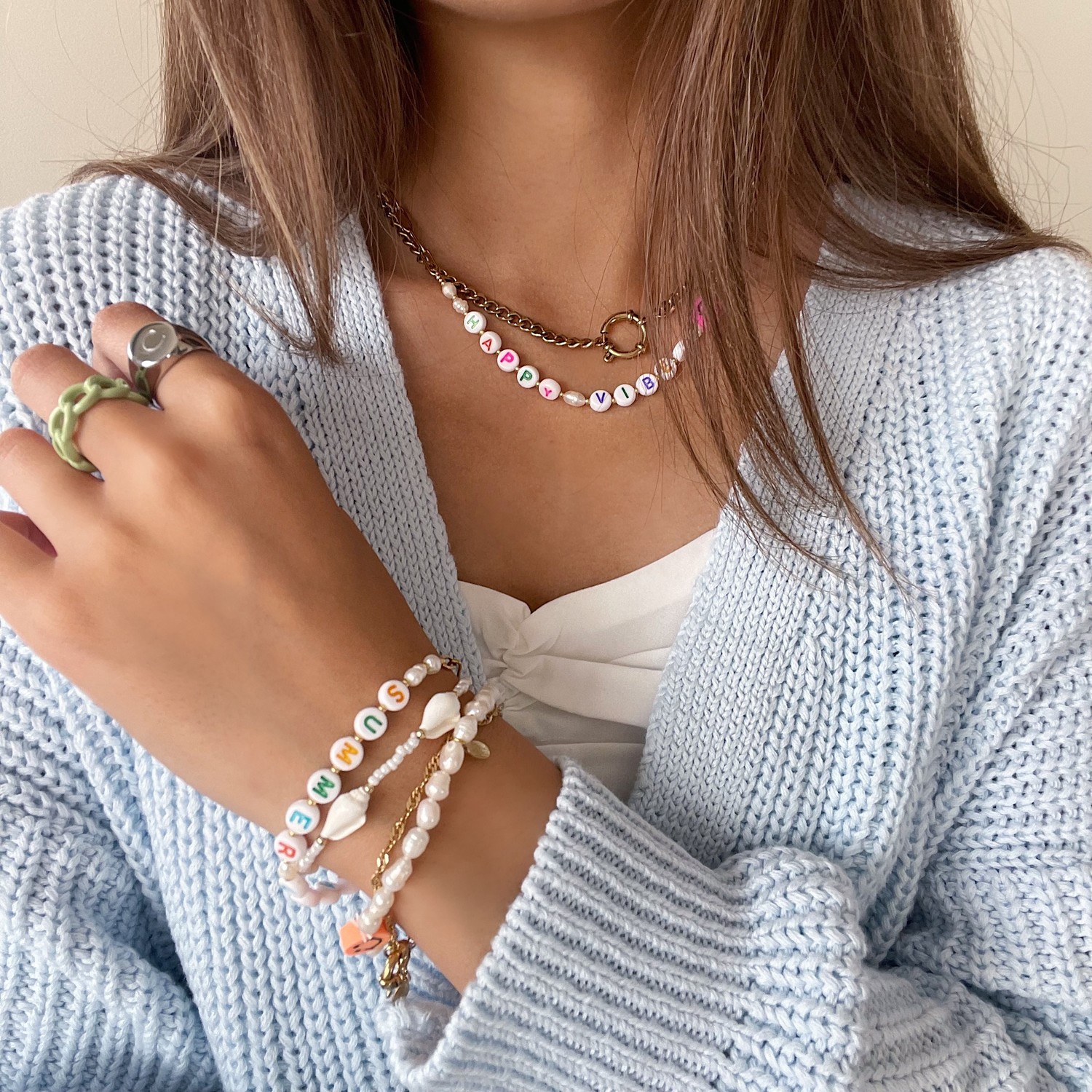 Faye Shell Beads Bracelet Hello My Love