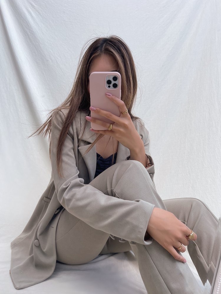 Zhara Button Blazer / Olive Green