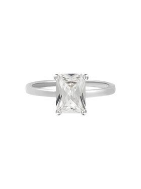 Silver Shimmer Stone Ring