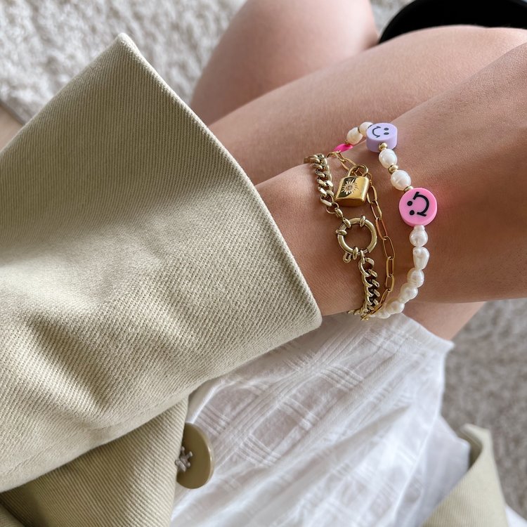 Gold Dainty Chain Ring Bracelet